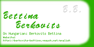 bettina berkovits business card